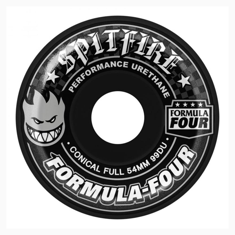 Spitfire Wheels Formula Four Conical Full Wheels Black 54mm 