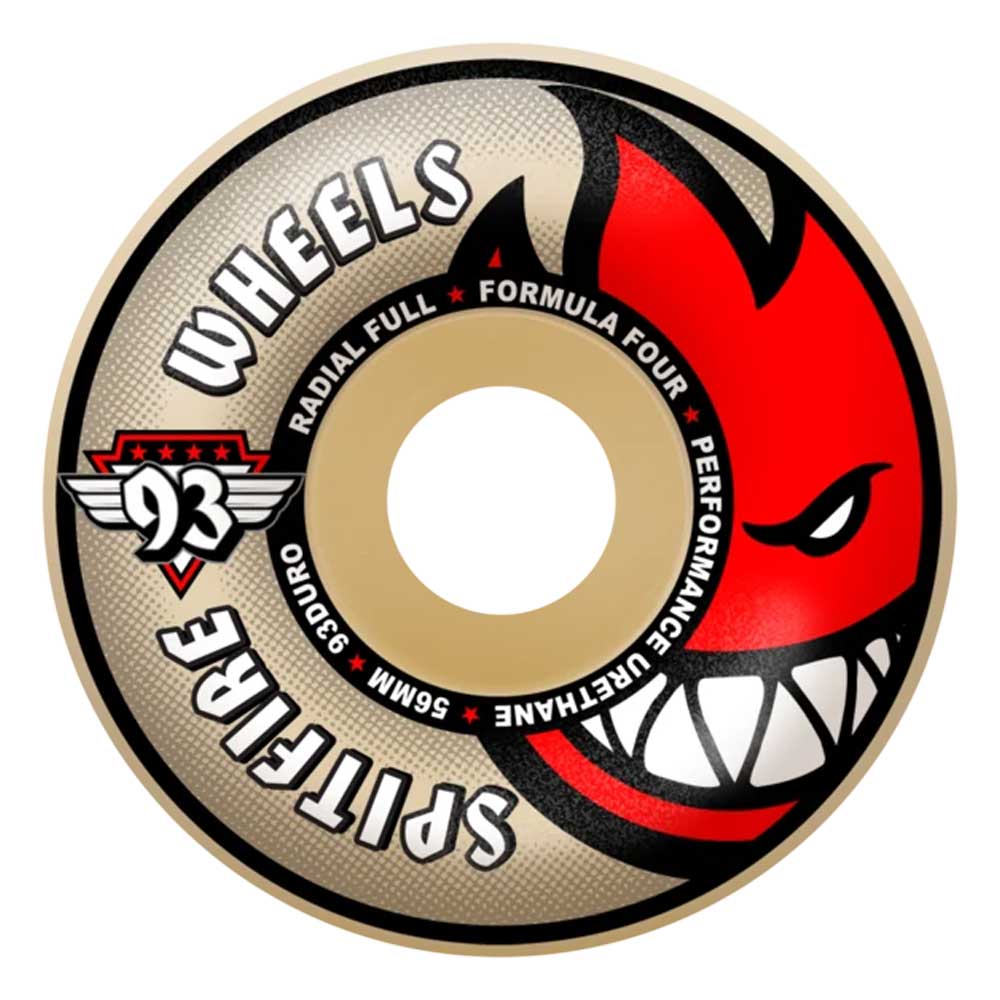 Spitfire Wheels Soft Slider Formula Four Radial Full Wheels 93a 56mm