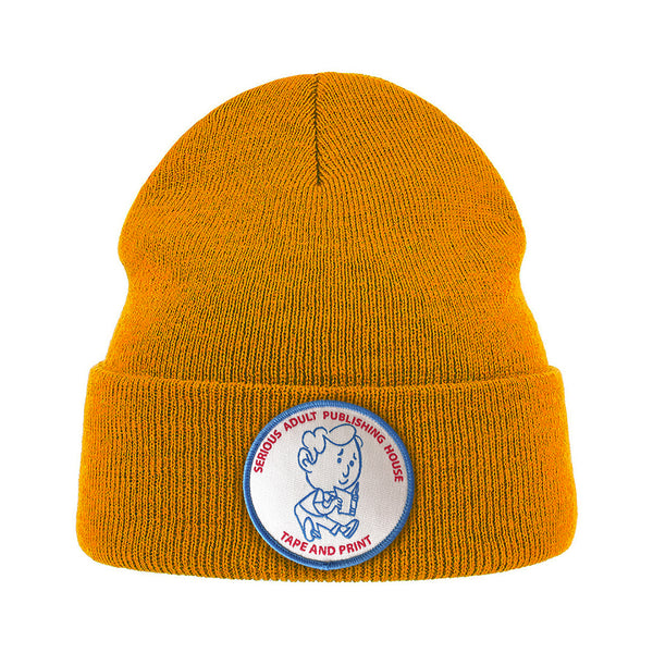 Serious Adult Tape And Print beanie