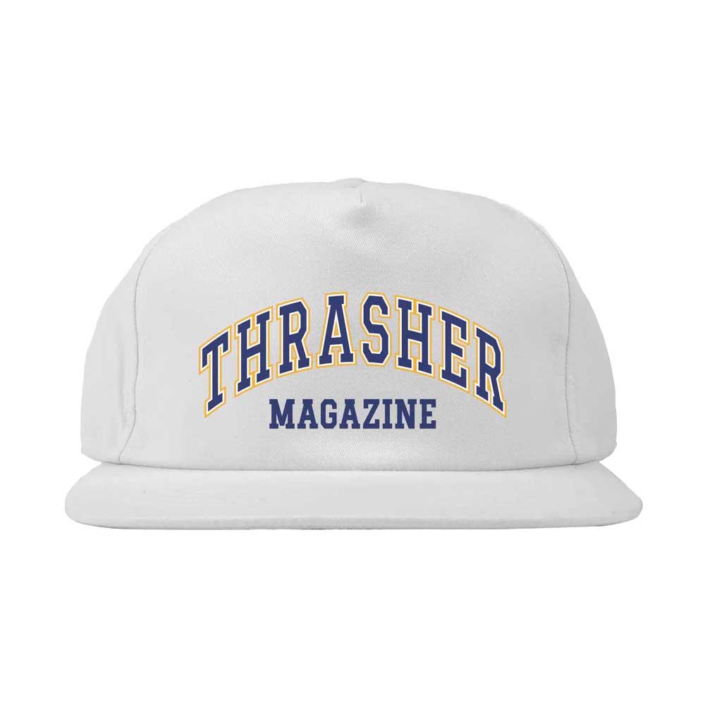 Thrasher Magazine Dropout Cap white front