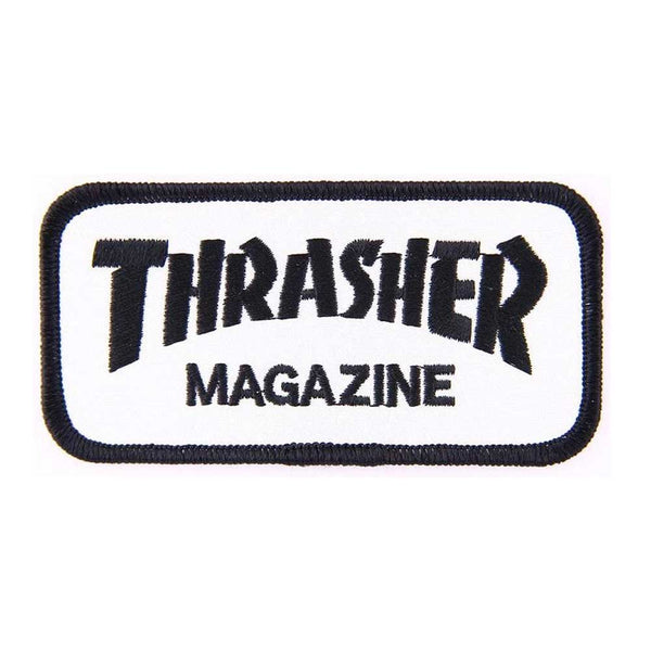 Thrasher Magazine Mag Logo patch white