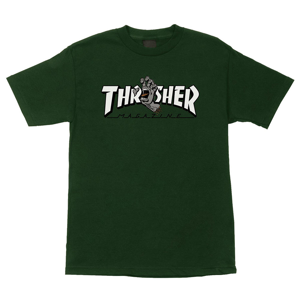 Santa Cruz x Thrasher Screaming Hand T-Shirt Forest Green