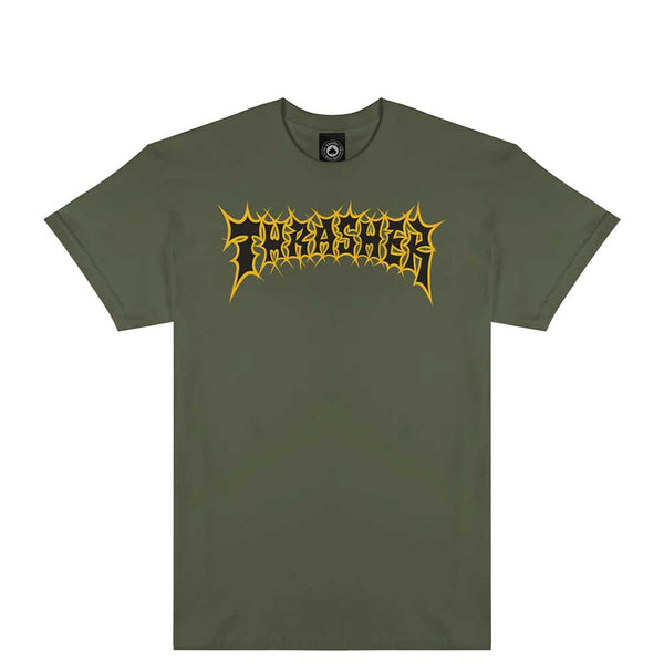 Thrasher Magazine Spikey T-Shirt military green