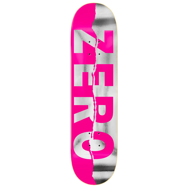 Zero Skateboards Ripped Army deck pink