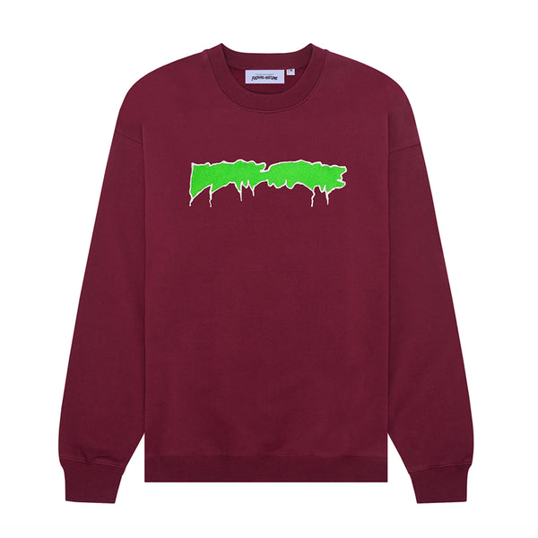 Fucking Awesome Outline Logo Crew Sweat Maroon