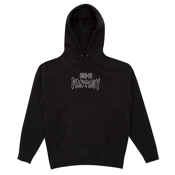 Sci-Fi Fantasy Biker Studded hooded sweat