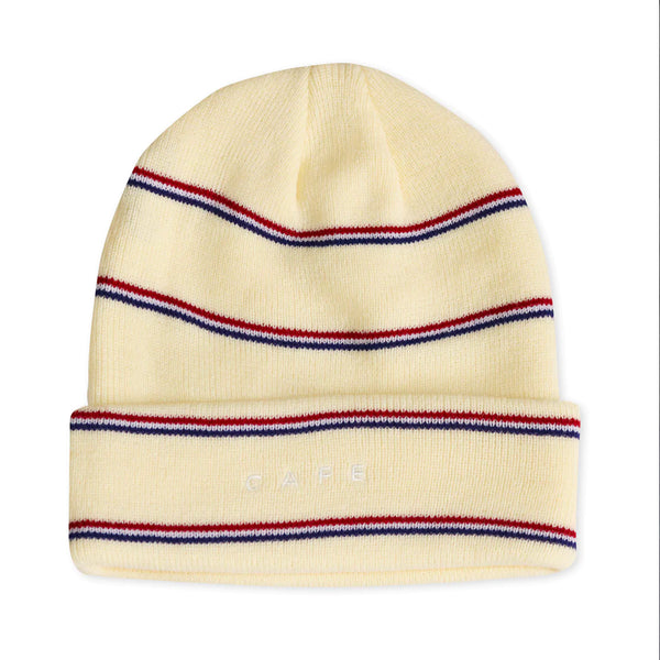 Skateboard Cafe Stripe Fold beanie cream