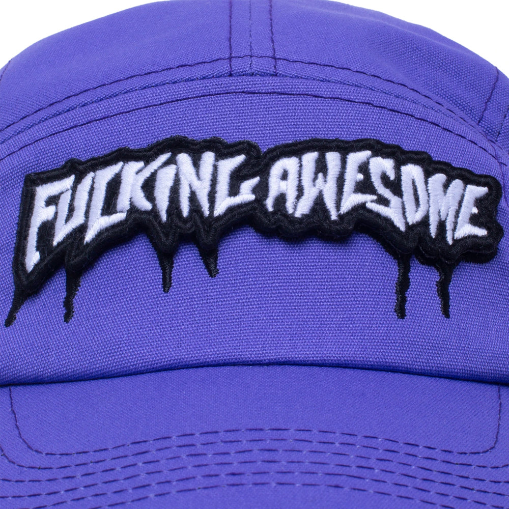 Fucking Awesome Velcro Volley Strapback cap purple front detail