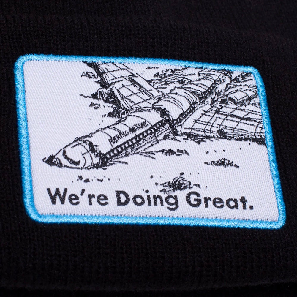 Fucking Awesome We're Doing Great beanie patch
