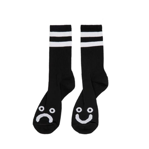 Polar Skate Co Happy Sad Sock black