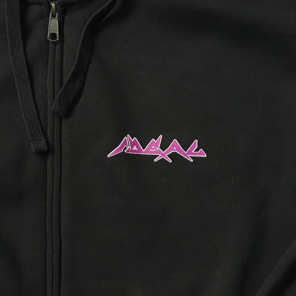 French X Home Of Metal X Ideal zip hood front detail