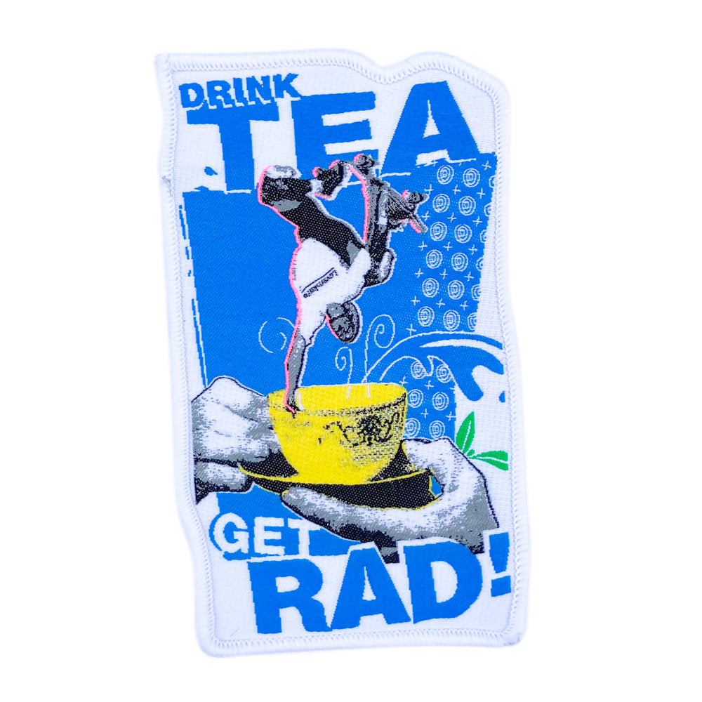 Lovenskate embroidered Drink Tea Get Rad! Patch