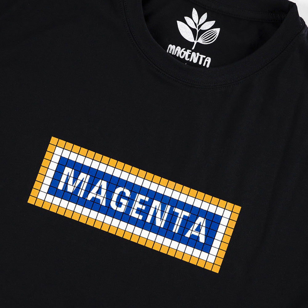 Magenta Station T-Shirt Black detail